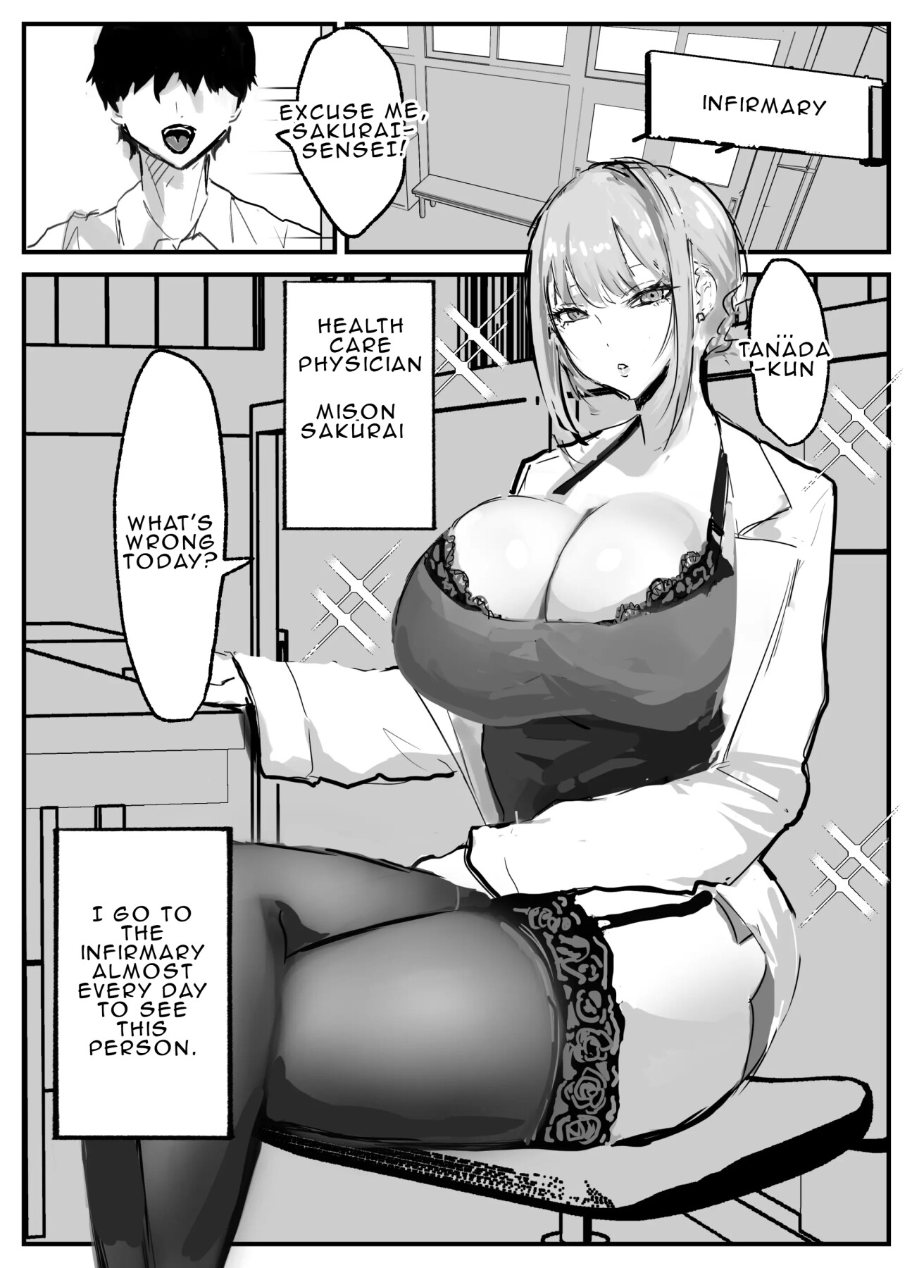 Hentai Manga Comic-The school nurse who gives me a handjob-Read-2
